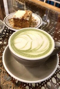 Matcha & carrot cake